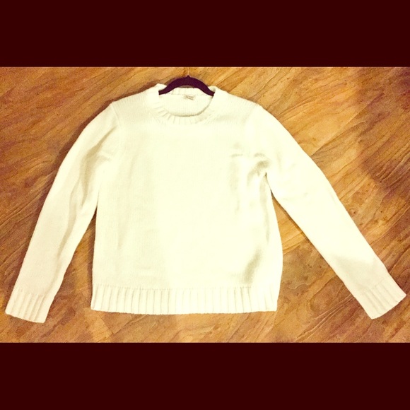 J. Crew Sweaters - J.Crew Women's White Marnie Crewneck Knit Sweater